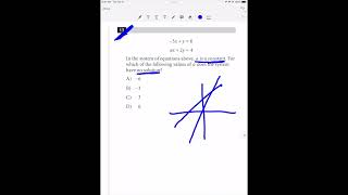College Board SAT TEST 10 — MATH NO CALCULATOR Question #15 (Systems of Equations)