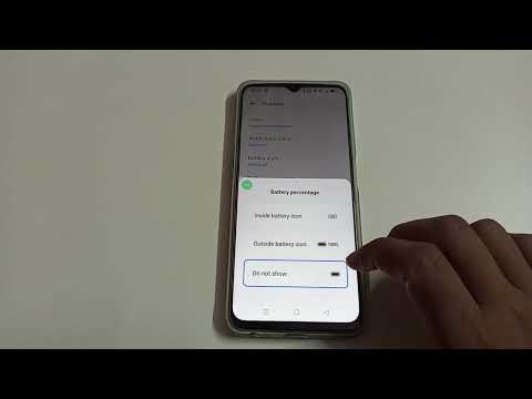 how to show battery percentage in OPPO A16K