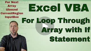 Use a For Loop and If Statement to loop through an Array and add data to another Sheet in VBA Code
