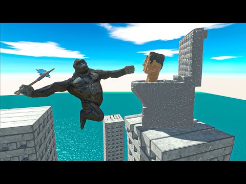 King Kong Vs. Workshop Units on Building - Animal Revolt Battle Simulator