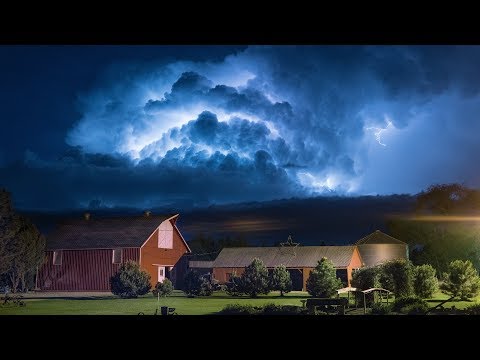 VIGOROUS LIGHTNING AND THUNDER - Storm Time Lapse 4K
