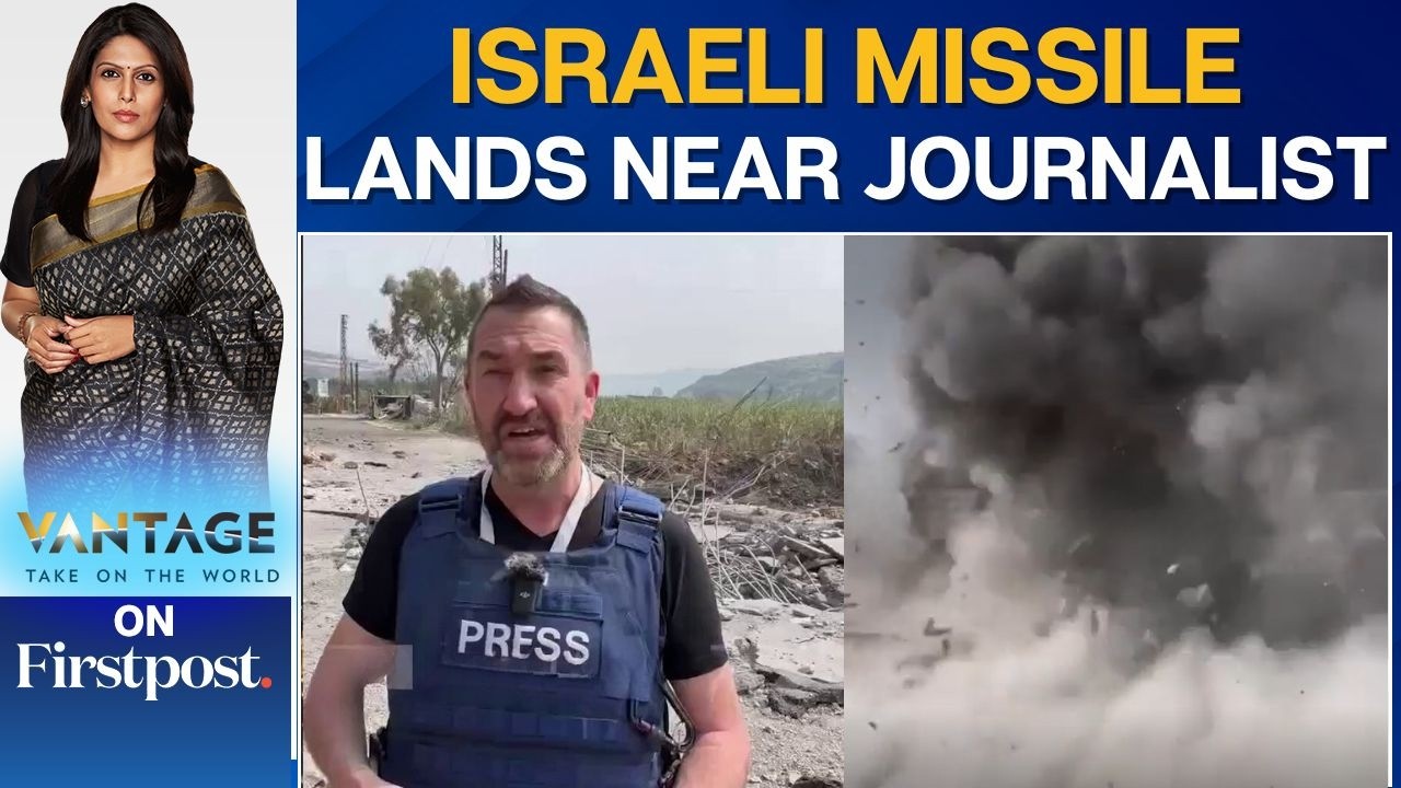 Video Shows Israeli Missile Nearly Hitting Journalist While Reporting | Vantage With Palki Sharma