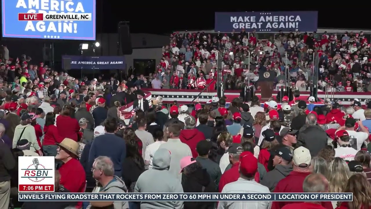 Massive crowd turned out for Trump in Greenville, NC, tonight while Democrats every day preach hate