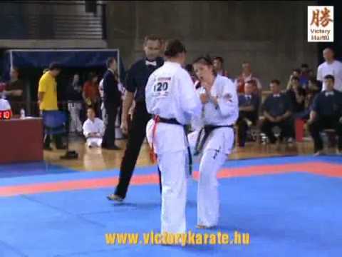 2010 Shinkyokushin EC Logrono: Kormondi Lidia - Inga Mikstaite, women 65 kg
