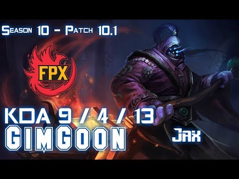 FPX GimGoon JAX vs URGOT Top - Patch 10.1 KR Ranked