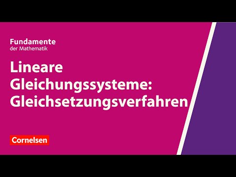 Lineare Gleichungssysteme: Gleichsetzungsverfahren | Fundamente der Mathematik | Erklärvideo