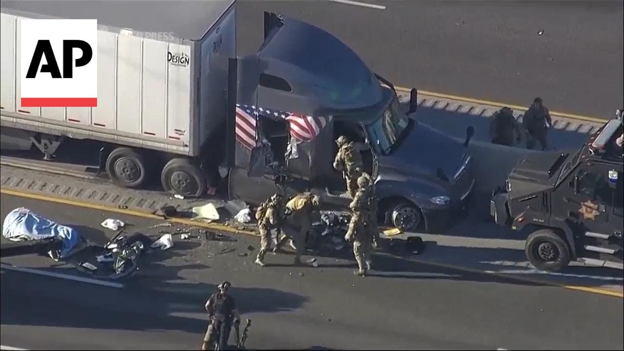 Tractor Trailer Drivers Dramatic Arrest In Houston