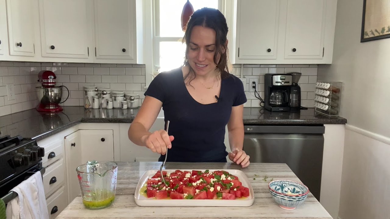 Watermelon Feta Mint Salad | 15-minute summer side dish!