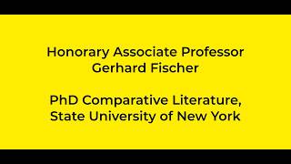 UNSW History Seminar Series 2026:  Honorary Associate Professor Gerhard Fischer