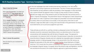 IELTS Academic Reading - Summary Completion