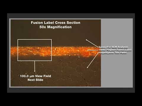 The Strongest bond for labels on plastic is through Fusion.