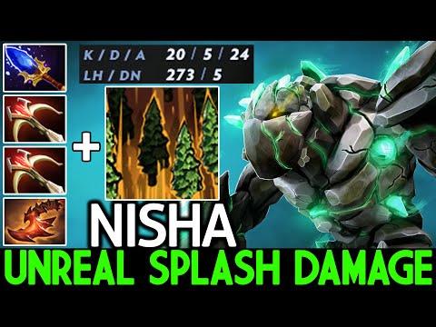 NISHA [Tiny] Unreal Splash Damage with 2x Daedalus Dota 2