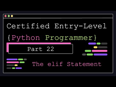 Programmatore Python certificato entry-level - Parte 22 - L'istruzione elif