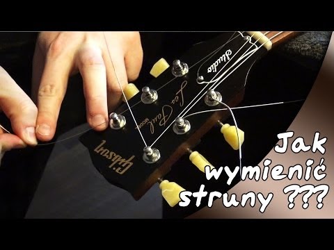 Wymiana strun w gitarze elektrycznej ze stałym mostkiem tune o matic