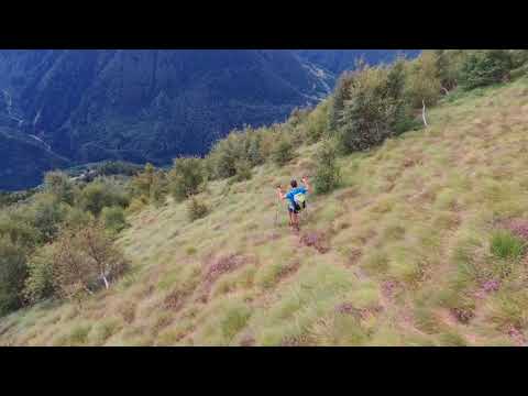 Bebop 2 Follow me Test run downhill - Parrot - Inseguimento drone corsa sentiero montagna