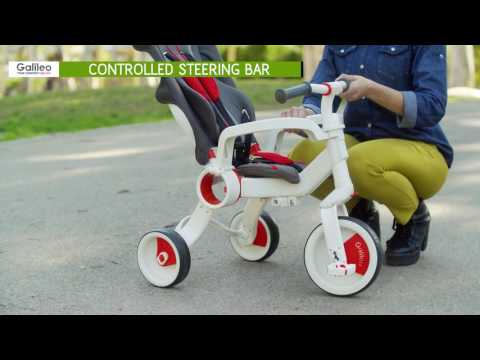 Видео обзор Трехколесный велосипед синий Strollcycle Galileo