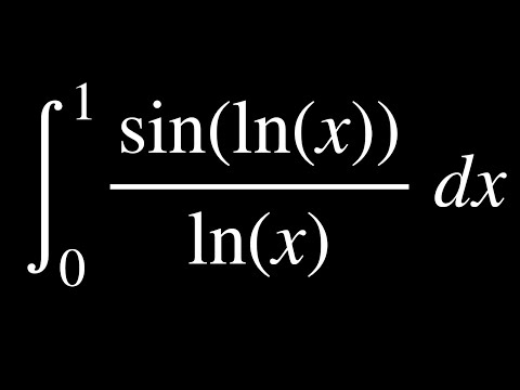integral from 0 to 1 of sin(lnx)/lnx