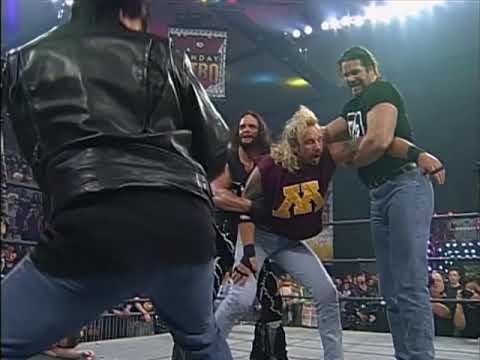 DDP interferes in Macho Man Randy Savage match & gets destroyed by the NWO! 1997 (WCW)