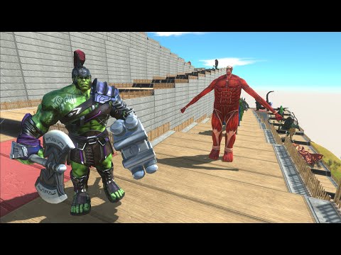 GLADIATOR HULK DEATH FALL - Animal Revolt Battle Simulator