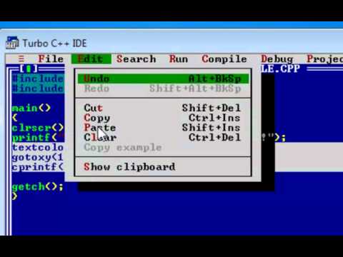Turbo C Tutorial Part 3 (textcolor)