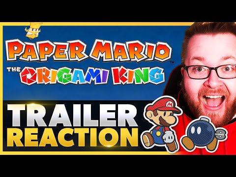 💣 PAPER MARIO: THE ORIGAMI KING GAMEPLAY TRAILER REACTION! 🤯 Kazrisk Reacts