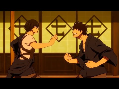 Shinra and Arthur vs Shinmon Benimaru