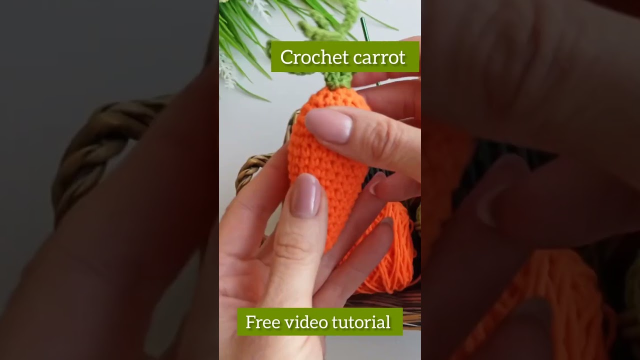 Crochet carrot free video tutorial