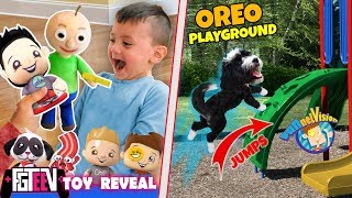 SHAWN REACTS TO OUR FGTEEV TOY LINE &amp; OREO PUPPY uses PLAYGROUND? (FUNnel FV Family Vlog)