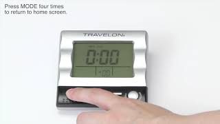 Instructions on how to set your Travelon® Travel Alarm Clock Style #12654