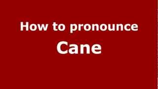 How to pronounce Cane
