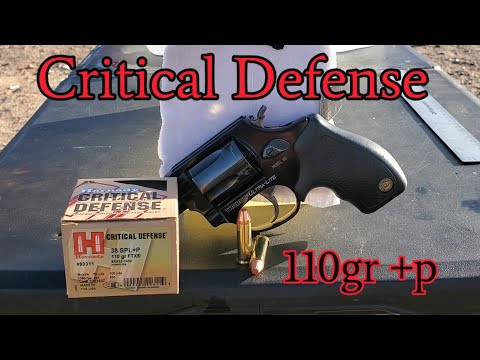 .38 special Hornady Critical Defense 110gr +p in ballistics gel