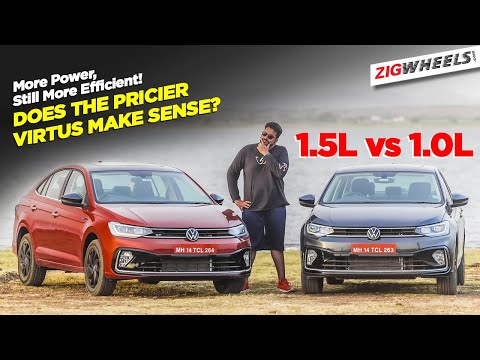 Volkswagen Virtus 1 vs 1.5 | Bigger Engine Worth It? | 0-100, Performance, Mileage, Prices Compared