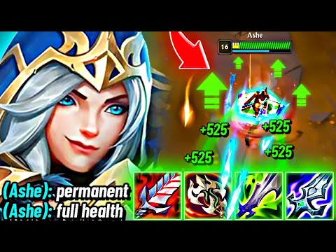 LIFESTEAL ASHE drains YOUR HP.... (ONE Q AUTO = FULL HP)