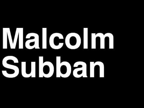 How to Pronounce Malcolm Subban Boston Bruins NHL Hockey Fight Shootout Goal Hit Draft Pick