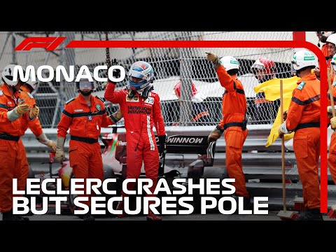 攻めすぎたルクレールがガードレールにタイヤをヒット。衝撃のクラッシュ動画 F1モナコGP 予選のハイライト動画