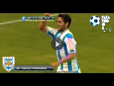 Gol de Ferreira. Rafaela 1 - Argentinos 0. Fecha 11. Torneo Inicial 2013. Fútbol Para Todos