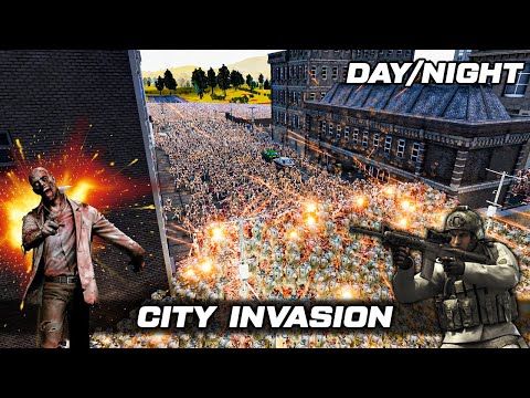 Modern Soldiers Trapped In CITY By Horde Of Zombies- Ultimate Epic Battle Simulator 2