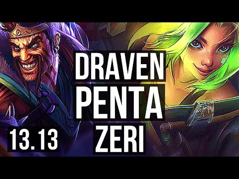 DRAVEN & Milio vs ZERI & Sona (ADC) | Penta, 72% winrate, 20/2/3, Legendary | TR Master | 13.13