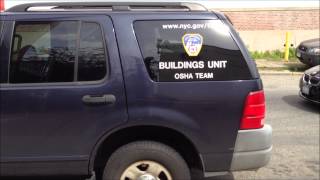 4 DIFFERENT FDNY BUILDINGS DIVISION UNITS AT THE FDNY FLEET SERVICES DEPOT IN QUEENS, NEW YORK.