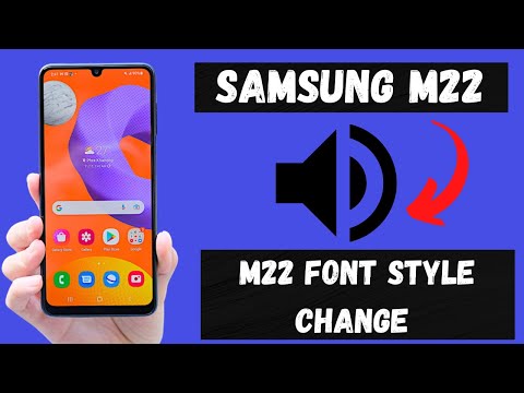 SAMSUNG m22 font style change | samsung font settings