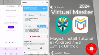 Virtual Master 2025 How To Install Magisk in Android 7 And 9 And 12 Zygisk Unlock Tutorial