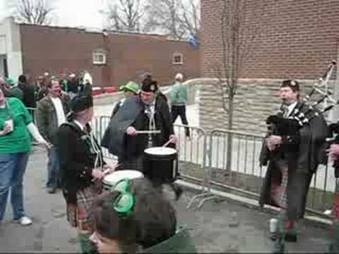 Bag Pipe Band Plays on St. Patrick's Day
