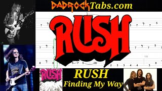 Finding My Way - RUSH - Guitar + Bass TABS Lesson (Request)
