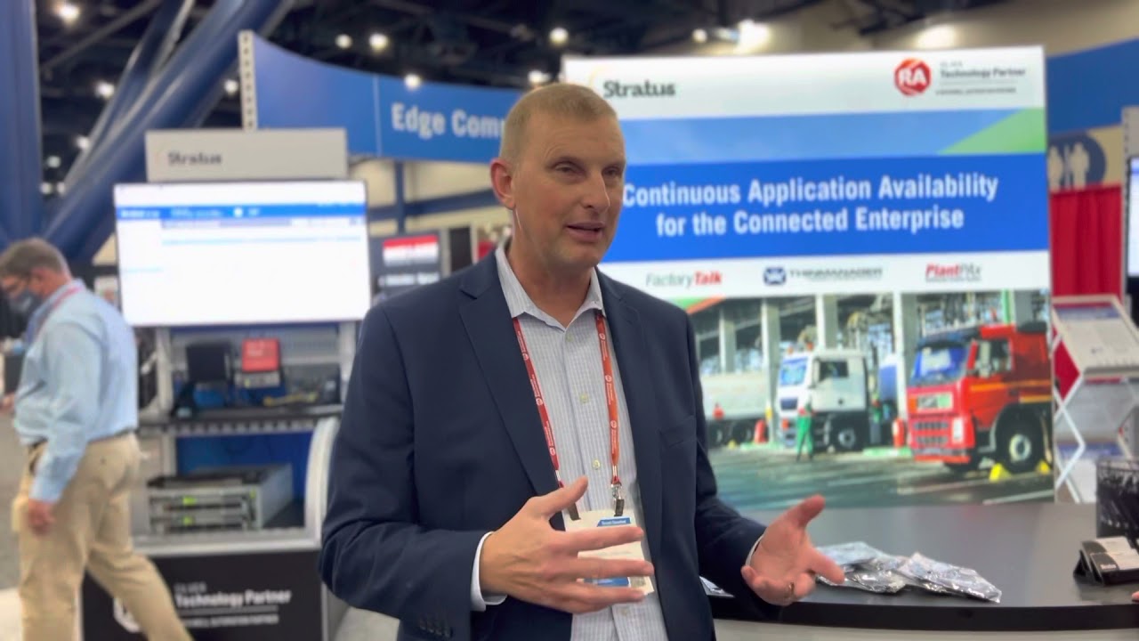Frank explaining the Stratus Technologies platform