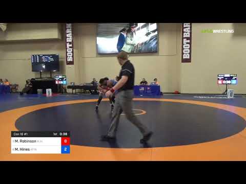 2018 Marine Corps US Open/UWW Junior Freestyle 61 Con 16 #1 - Malcolm Robinson (Blai) Vs. Malyke H