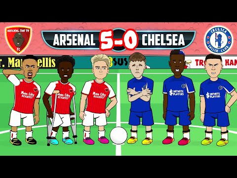 💥5-0! Arsenal DESTROY Chelsea!💥 (Havertz White Trossard Parody Goals Highlights 2024 Chant)
