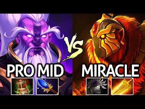 MIRACLE [Ember Spirit] VS Master Tier Void Spirit Battle Mid Lane 7.26 Dota 2