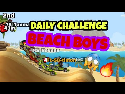 VERY CLOSE DAILY CHALLENGE BEACH BOYS 🔥😱 - Hill Climb Racing 2
