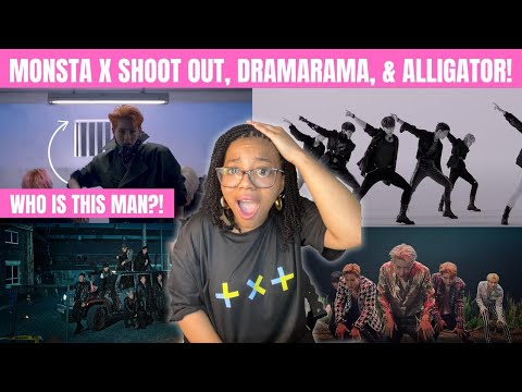 FIRST TIME LISTENING TO MONSTA X! SHOOT OUT, DRAMARAMA, & ALLIGATOR REACTION!! WOW!!