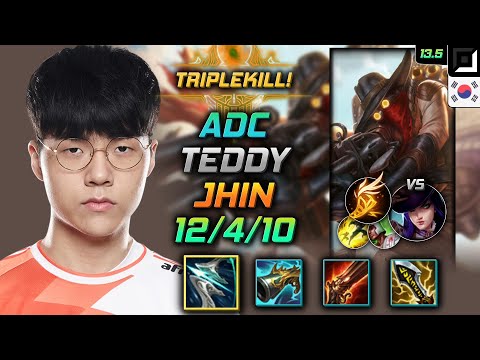 Teddy Adc Jhin Build Galeforce Fleet Footwork - Jhin Adc vs Caitlyn - LOL KR 13.5